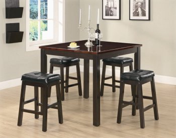 Black & Cappuccino Two-Tone Modern 5Pc Counter Height Dining Set [CRDS-150088]