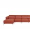 Slate Sectional Sofa in Orange Leather by Beverly Hills