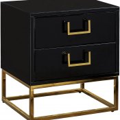 Nova Side Table 815 in Black Glass by Meridian