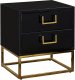 Nova Side Table 815 in Black Glass by Meridian