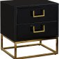 Nova Side Table 815 in Black Glass by Meridian