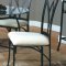 Dark Pewter Metal Base Contemporary Dinette Table w/Glass Top