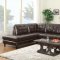 501225 Haskin Sectional Sofa Chocolate Leather Match by Coaster