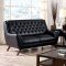 Leia Sofa CM6035BK in Black Bonded Leather Match w/Options