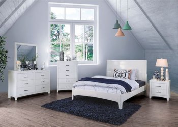 Deanne 5Pc Bedroom Set CM7527WH in White w/Options [FABS-CM7527WH-Deanne]