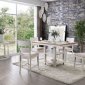 Brigid II 5Pc Counter Ht Dinette Set CM3858PT in Antique White