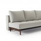 Supremax Quilt Sofa Bed in Natural w/Wood Legs by Innovation