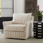 Olsen Swivel Accent Chair in Ivory Fabric by Klaussner