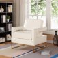 Amelia Accent Chair 512 in White Bonded Leather by Meridian