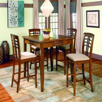 Walnut Finish Counter Height Dinette