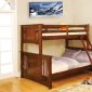 CM-BK602F-OAK Spring Creek I Twin/Full Bunk Bed in Oak