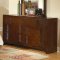 Medium Brown Finish Platform Panel Bed w/Optional Casegoods