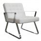 Century Chair in White Leatherette or Leather by Whiteline