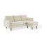 Revive Sectional Sofa in Beige Fabric by Modway