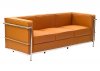 Charles Petite Leather Sofa in Tan by Modway w/Options