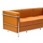 Charles Petite Leather Sofa in Tan by Modway w/Options