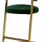 Stephanie Counter Stool 796 Set of 2 Green Velvet by Meridian