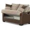 Seattle Sofa Bed in Beige & Espresso by Empire w/Options