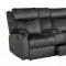 U7303 Reclining Sofa in Domino Granite by Global w/Options