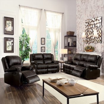 Zuriel Motion Sofa LV52280 in Brown PU by Acme w/Options [AMS-LV52280 Zuriel]