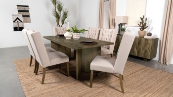 Tyler Dining Table 130511 in Mango Brown by Coaster w/Options [CRDS-130511 Tyler]