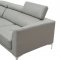 Slate Sectional Sofa in Smoke Grey Leather by Beverly Hills