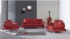 Modern Red Leather Living Room Set