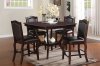 F2291 5Pc Counter Ht Dining Set in Dark Cherry by Poundex