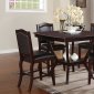 F2291 5Pc Counter Ht Dining Set in Dark Cherry by Poundex