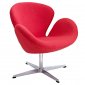 Wing Swivel Lounge Chair Choice of Color Fabric by Modway