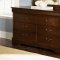 Whiskey Finish Louis Philippe Sleigh Bed w/Optional Case Goods