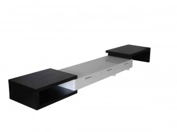 White & Wenge Two-Tone Finish Modern Expandable TV Stand [GRTV-E19-White-Wenge-MIX]