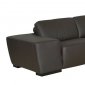 Brown Leather Modern Sectional Sofa