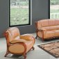 Honey Bonded Leather Modern 7988 Sofa w/Options