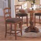 Walnut Round Counter Height Dinette Table w/Optional Chairs