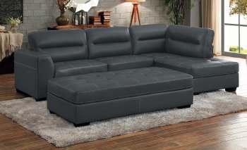 Terza Sectional Sofa 9924GRY in Gray by Homelegance w/Options [HESS-9924GRY-Terza]