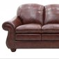 Mahogany Top Grain Leather Classic Living Room Sofa w/Options