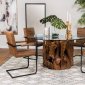 Asbury Dining Table 109511 in Natural Teak by Coaster w/Options