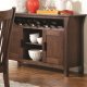 103645 Rivera Server in Dark Merlot by Coaster w/Wine Rack