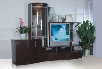 Wenge Finish Contemporary Wall Entertainment Unit [EFTV-A2-046 Wenge]