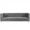 Delight Sofa in Gray Velvet Fabric by Modway