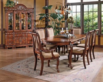 Cherry Finish Classic Dining Table w/Options [CTCDS-TBLHN4284T]