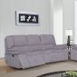 U8078 Power Reclining Sofa Light Gray Suede by Global w/Options