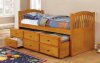 5100 Twin Captain's Bed in Honey w/Trundle