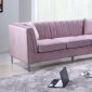 M1903 Sofa & Loveseat Set in Pink Velvet by VImports