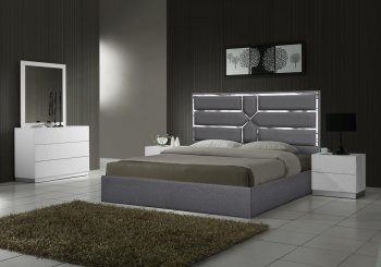 Da Vinci Bedroom Charcoal J&M w/Optional Naples White Casegoods [JMBS-Da Vinci Charcoal Naples Wh]