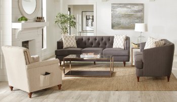 Shelby Sofa 508951 in Grey Fabric by Coaster w/Options [CRS-508951-Shelby]