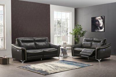 U9090 Power Motion Sofa Lividity Leather Gel by Global w/Options