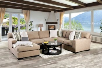 Ferndale Sectional Sofa SM1286 - Brown Chenille Fabric w/Options [FASS-SM1286-Ferndale]