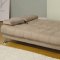 Tan Microfiber Modern Convertible Sofa Bed w/Metal Legs